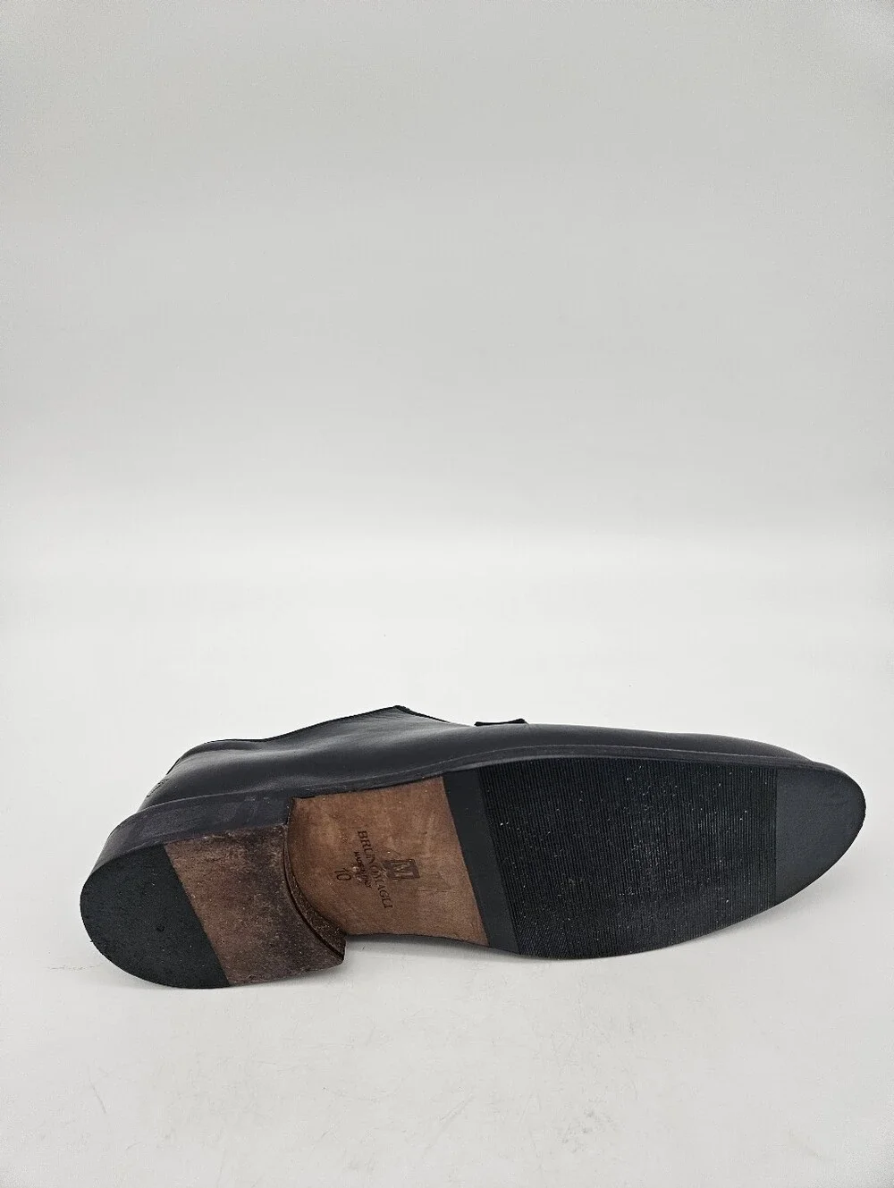 Bruno Magli Reno Leather Derby Men Black Sz 10